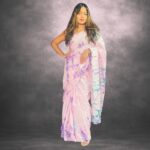 Multi Colors Sri Lanka Handcrafted Cotten Batik Saree with Modern Design