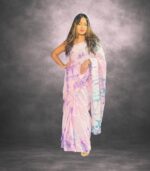 Multi Colors Sri Lanka Handcrafted Cotten Batik Saree with Modern Design