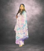 Multi Colors Sri Lanka Handcrafted Cotten Batik Saree with Modern Design - Image 3
