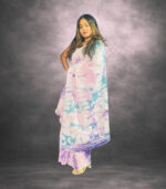 Multi Colors Sri Lanka Handcrafted Cotten Batik Saree with Modern Design - Image 4