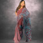 Stylish Maroon Handcrafted Cotten Batik Saree with Modern Design